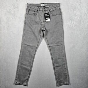 NEW U-510 Jeans Mens 28x27 Gray Bruce Slub Denim 5 Pocket Stretch Slim Tapered